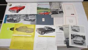 Facel Vega, a rare set of car brochures and cuttings 1956-63