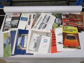 NSU car brochures 1969-75 t/w cuttings etc