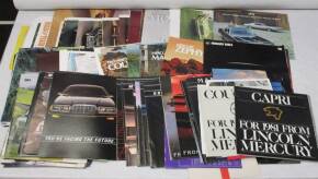 Mercury car brochures 1976-86, large qty