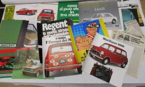 Innocenti car brochures, Italian Minis etc, a qty