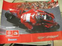 Assorted motorcycle racer posts to inc' Max Baggi (signed), Valentino Rossi Aprilla', Jeremy Williams (signed) Honda etc