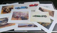 Selection of motoring prints inc' Gordon Crosby