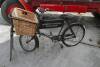 A Pashley Workbike from the Jack Richards collection, small front wheel, front carrier and stand with wicker basket, the centre board painted 'Home & Colonial, Coalville