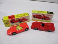 Dinky Toys Speedwheels No. 217 Alfa Romeo OSI Scarabeo, unmarked and boxed, 204 Ferrari 312P, boxed (repainted)