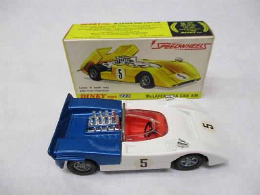 Dinky Toys Speedwheels 223 McLaren M8A Con Am unmarked and boxed (blue/white)