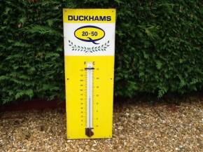 Duckhams 15/50 Motoroil forecourt thermometer (damaged glass)