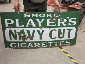 Smoke Players Navy Cut Cigarettes, an enamel sign