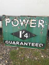 c1930s POWER (petrol) original enamel sign, 40ins x 30ins