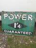 c1930s POWER (petrol) original enamel sign, 40ins x 30ins