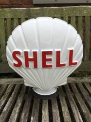 Shell plastic petrol pump globe, N.O.S