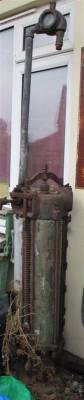 Hand cranked petrol pump for restoration