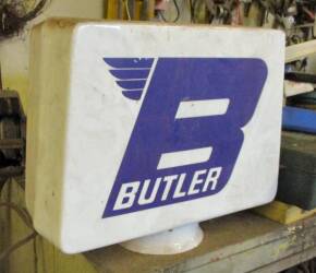 Butler, a plastic fuel pump globe