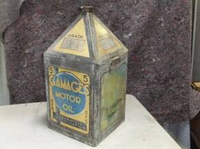 Gamages, a fine pictorial motor oil can