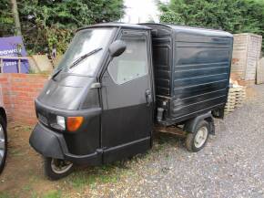 2001 49cc Piaggio Ape 50 Tricycle Van Reg. No. DX51 YVD Chassis No. ZAPC8000000035837 Engine No. C801M/38763 Finished in black this miniscule Ape is a retired Cocktail and takeaway delivery van which is stated to be a running and driving example with a re