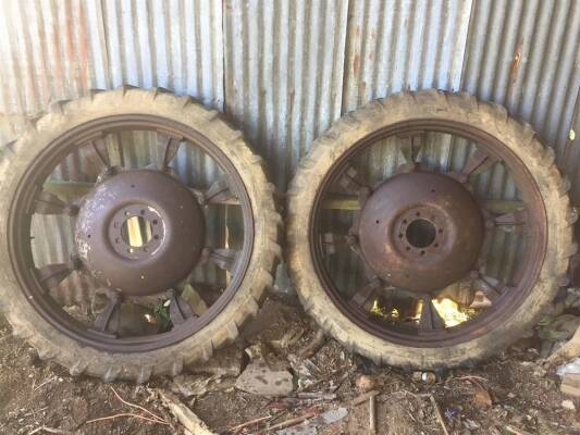 A Pair of Standen Row Crop Wheels 8.3 x 44 with MF135 Centres