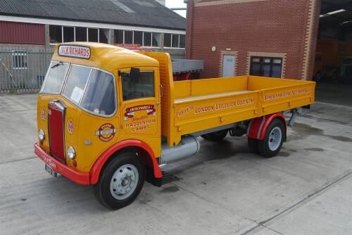 1955 Albion Chieftain FT37 diesel 4x2 aluminium dropside lorry Reg. No. OHO 10 Serial No. 74621: Fitted with an off-side hydraulic corn sack lifter on 8.25-20 wheels and tyres. The buff logbook shows OHO 10 was originally owned by C.A King & Son Ltd, Ando
