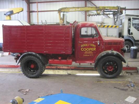 1955 Bedford OB short wheel base tipper Reg. No. PHW 364 Chassis No. OB120132 This wooden bodied dropside tipper is equipped with Milshaw tipping gear and is powered by a 6 cylinder 2.7 litre petrol engine, formerly an exhibit at the Vintage Vehicles, Shi
