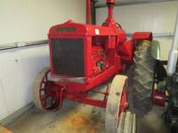INTERNATIONAL DEERING WK40 6cylinder petrol/paraffin TRACTOR Serial No. M14694 Fitted with rear pneumatic tyres, front steel wheels and pulley wheel