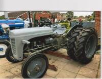 FERGUSON TED-20 4cylinder petrol/paraffin TRACTOR Fitted with dual rear wheels, Ferguson potato planter and subject to a overhaul of the engine, hydraulics and brakes and with Cyclops lighting kit