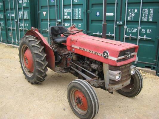 1965 MASSEY FERGUSON 135 3cylinder diesel TRACTOR Serial No. 8990 Further details at time of sale