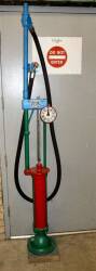 Gilbert & Barker hand cranked fuel delivery pump in cosmetically restored order and complete with delivery meter