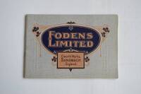 Foden early steam wagon catalogue