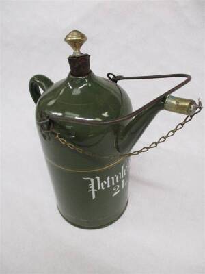 2litre priming tap filling kettle, green enamel