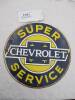 Chevrolet Super Service American garage sign, 12ins dia