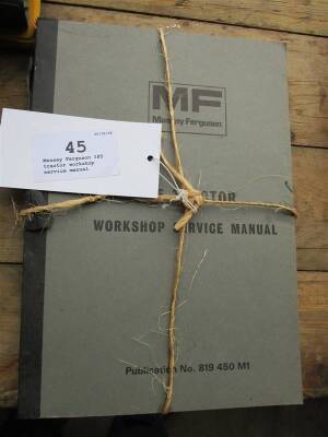 Massey Ferguson 185 tractor workshop service manual