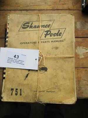 Shawnee Poole operator and parts manual t/w Euclid TS14 maintenance manual