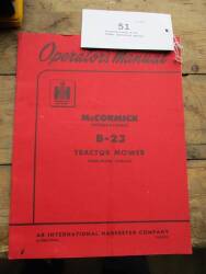 International B-23 mower operators manual