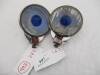 Period car spotlights with blue centres (2)