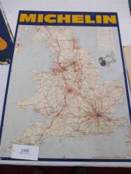 Michelin forecourt printed tin road map