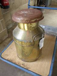 Copper plated milk churn