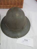 A WWII Home Guard helmet