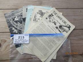 Various ephemera to inc' 1942/43 Land Girls Monthlies, Cumberland and West Moorland literature (4)