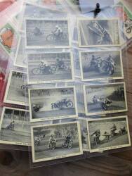 Full set (16/16) of 1929 Thrills Of The Dirt Track cigarette cards