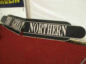 The Great Northern, a painted aluminium sign of modern origin in the form of railway sign