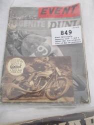 Event Motorcycle magazine vols' 1 and 2 dated 1961 t/w original Isle of Man TT postcard