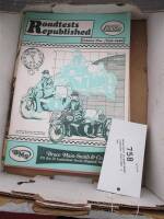 Motorcycle re-published roadtests 1940-1965, a qty