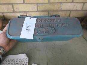 Ransomes potato digger cast iron toolbox