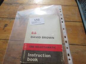 David Brown 1200 Selectamatic instruction manual