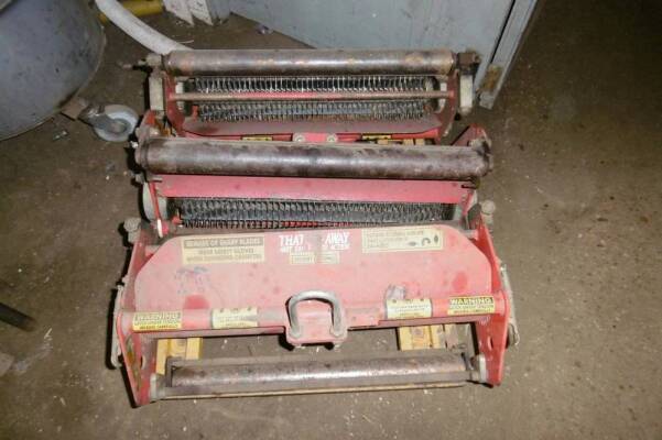 3no. used Greentek Scarifier cassettes to suit Toro Greensmaster 3250 mower