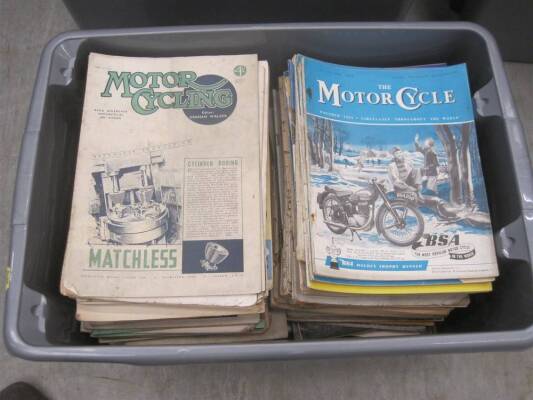 MotorCycling and MotorCycle, a large qty of the magazines 1940s-60s