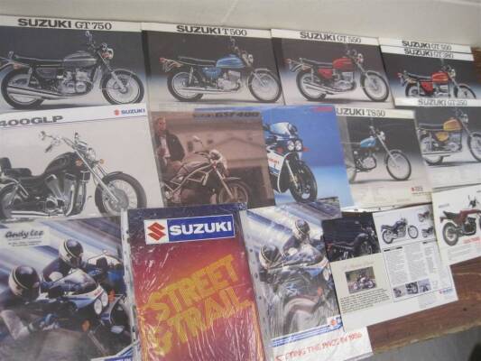 Suzuki, various sales brochures 1970s onwards to inc; the full GT range