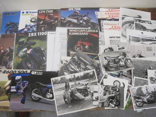 Kawasaki, publicity photos from 1970s onwards, includes press agency and private images by Mick Walker and others, various formats