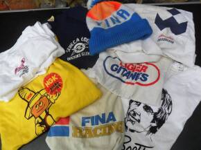 Shirts etc connected with motor racing