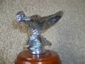 Kneeling Spirit of Ecstasy mascot as fitted to Rolls-Royce Phantom and Wraith models