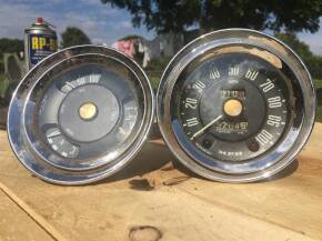 Austin A95 Westminster clocks 100mph speedometer, temp, fuel and oil cluster