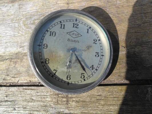 A CF Ltd vintage car clock, in good working order